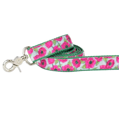 2 Hounds Design Bold Poppies Velvet Dog Leash
