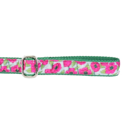 2 Hounds Design Bold Poppies Velvet Dog Leash