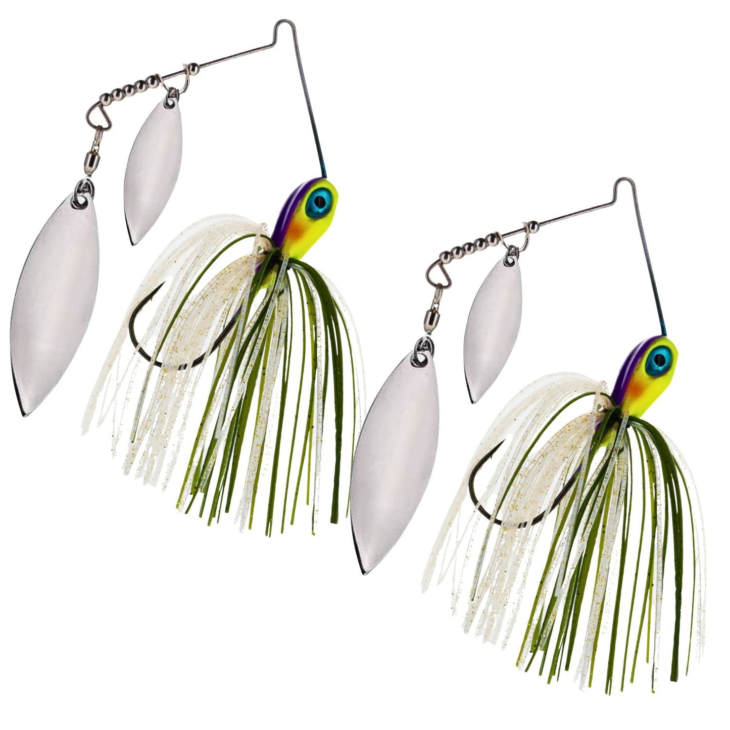 Reaction Tackle Tungsten Double Willow Blade Spinnerbait Jigs (2-Pack) - New