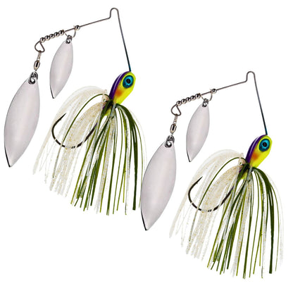 Reaction Tackle Tungsten Double Willow Blade Spinnerbait Jigs (2-Pack) - New