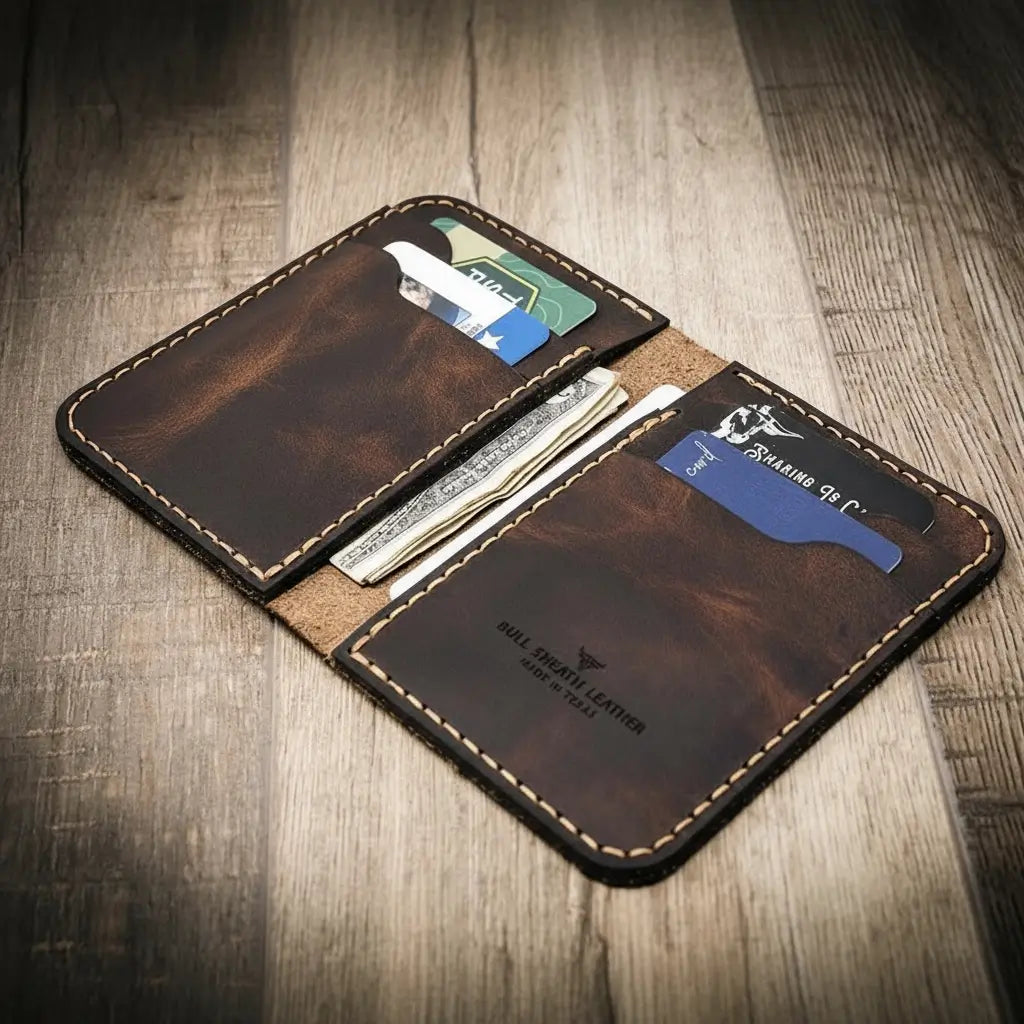 Bull Sheath Leather The Tyler Vertical Wallet