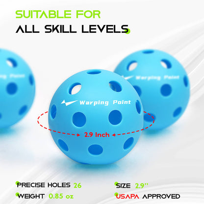 Warping Point Indoor Practice Pickleballs - Blue