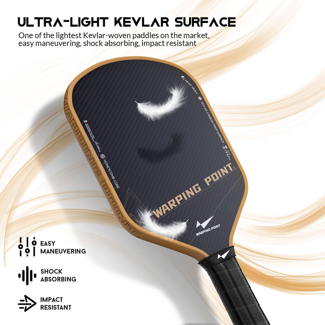 Warping Point Aether Pickleball Paddle - Hybrid