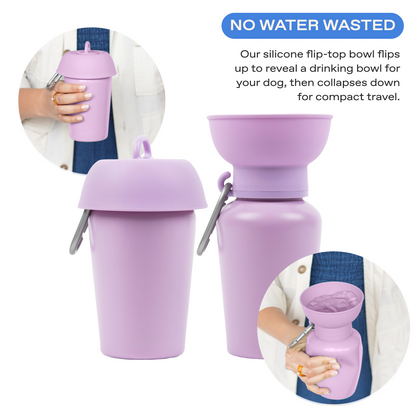 Springland Pets 20oz Flip Dog Travel Water Bottle