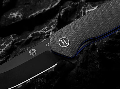 Holtzman's Gorilla Survival The Pathfinder Folding Pocket Holtzman's Gorilla Survival Knife Giftset for Men and Women (Black and Blue)