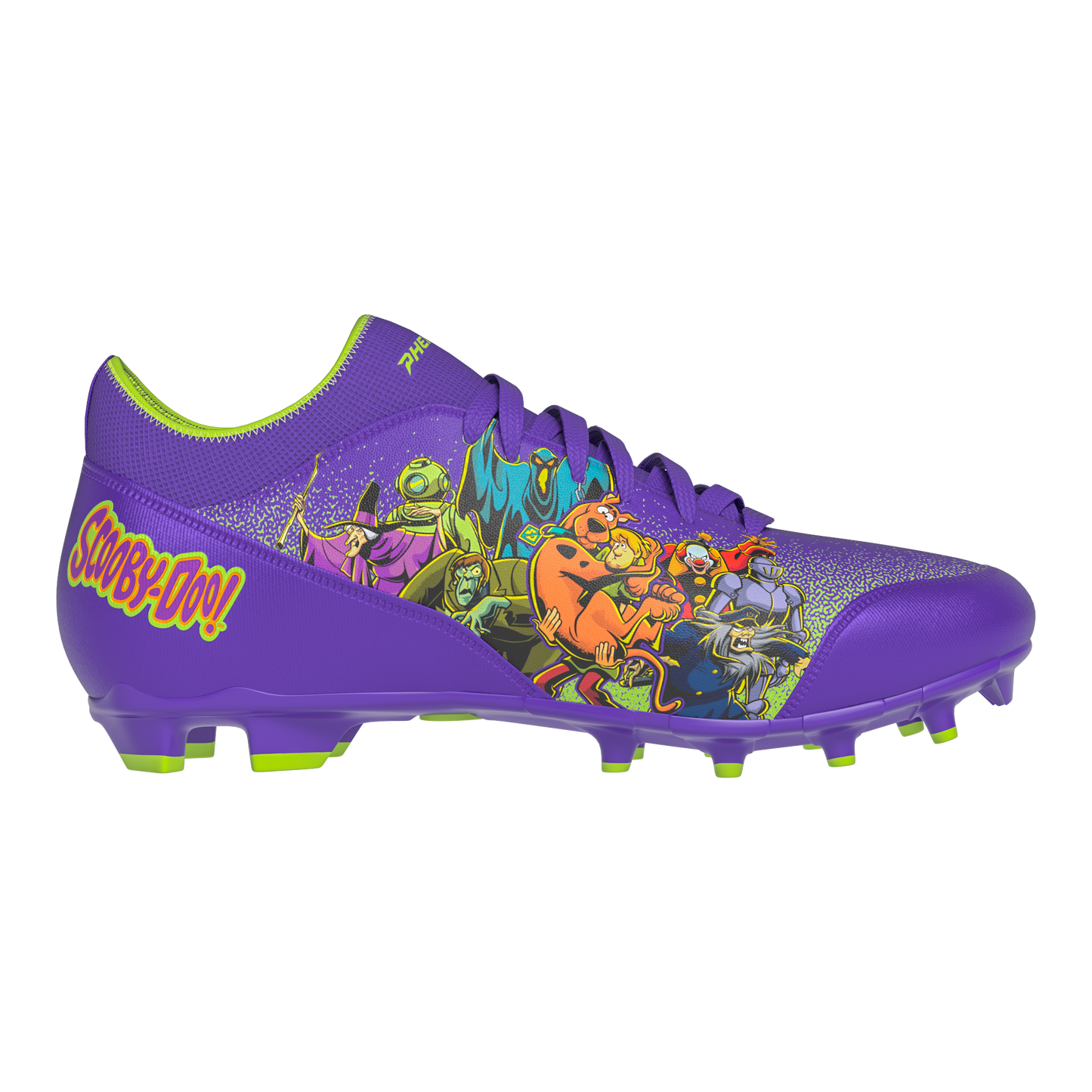 Scooby-Doo 'Unmasked' Purple Youth Football Cleats - Velocity 3.0 by Phenom Elite