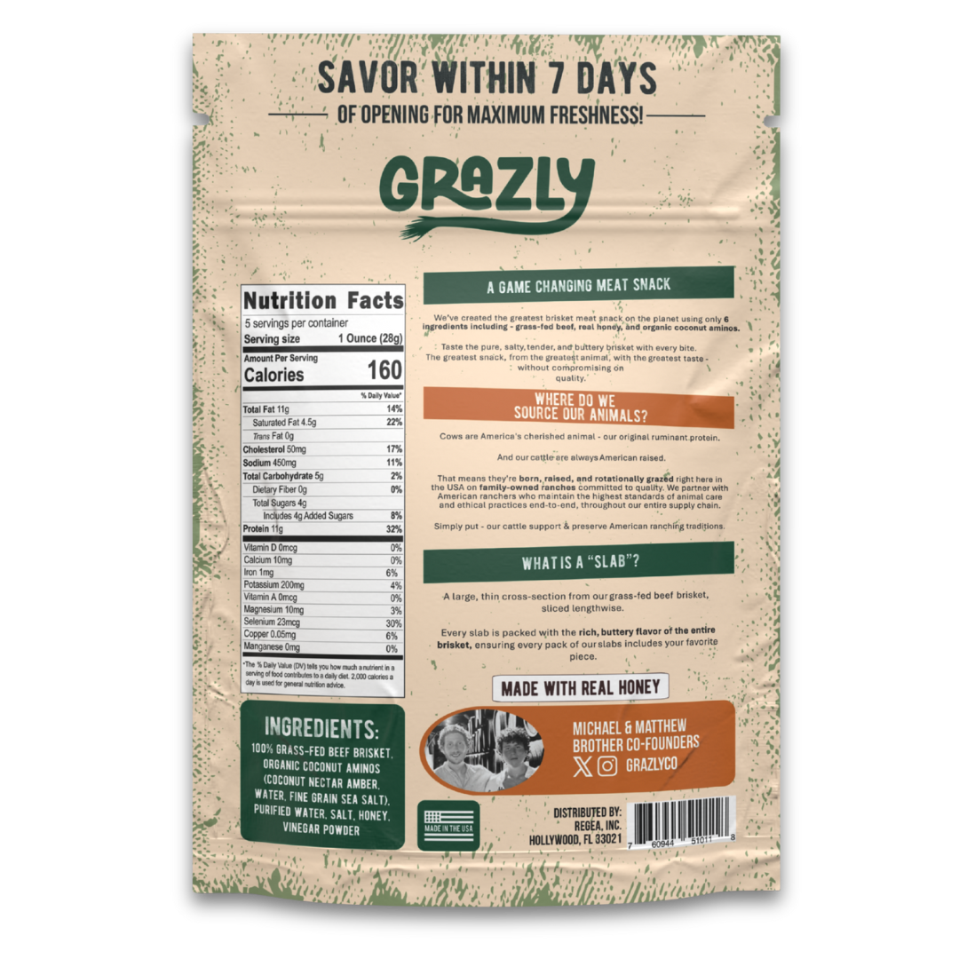 Grazly  Raw Honey & Coconut Aminos Brisket Slabs