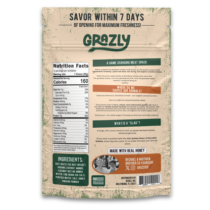 Grazly  Raw Honey & Coconut Aminos Brisket Slabs