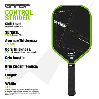 Warping Point Grasp Pickleball Paddle - 20mm