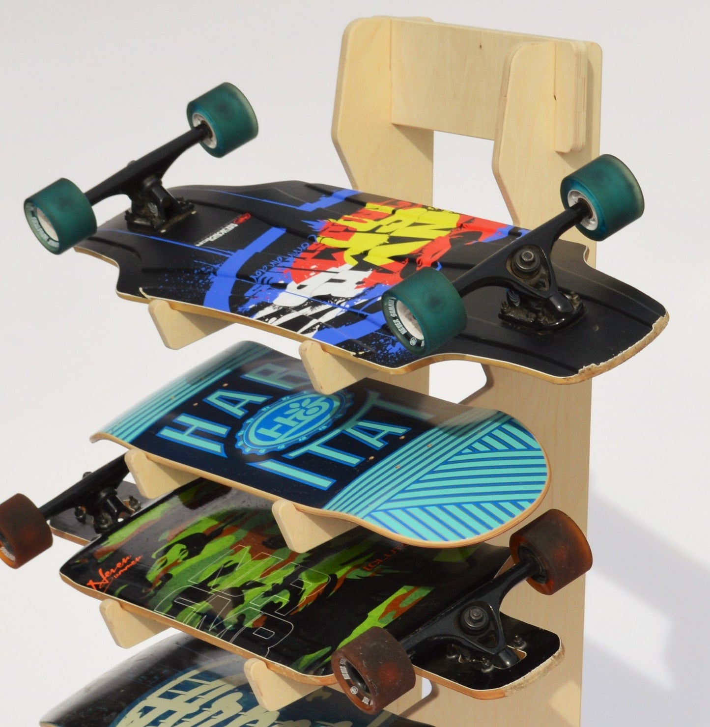 Rado Racks THE BOARDROOM skateboard floor rack