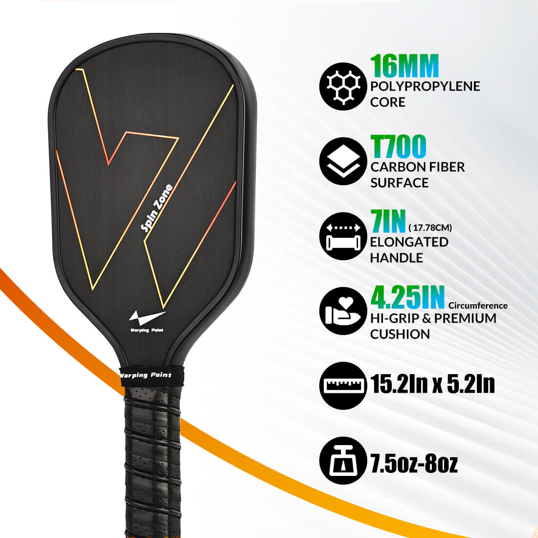 Warping Point Pickleball Training Paddle - 16mm