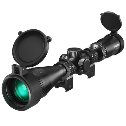 Pinty Scopes 4-12x44 Red & Green Illuminated Optical Riflescope Reticle AO Scope