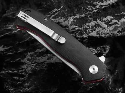 Holtzman's Gorilla Survival The Pathfinder Folding Pocket Knife Giftset for Men and Women (Silver and Red)