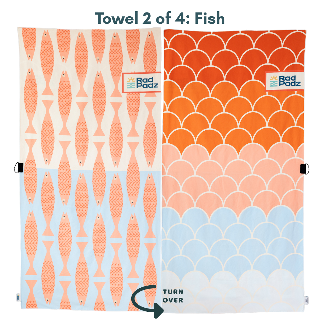 RadPadz Sandless Beach Towel | 4 Pack