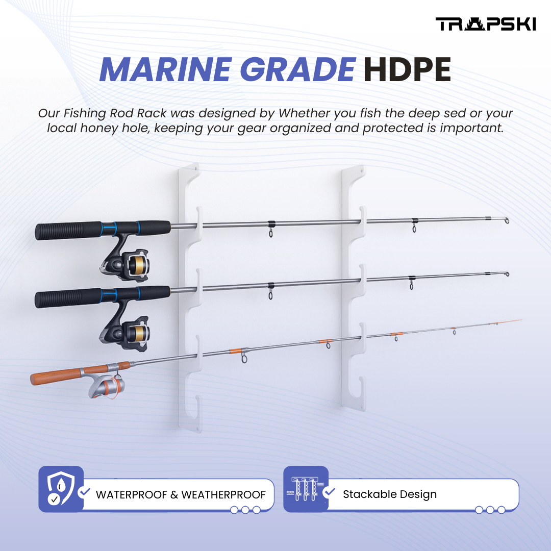 TRAPSKI Fishing Rod/Pole Holder Rack Organizers