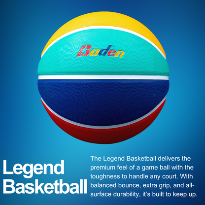 Baden Sports Legend Court Canvas Outdoor Game Rubber Basketball
