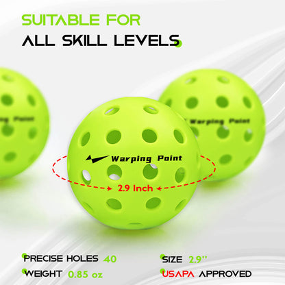 Warping Point Outdoor Practice Pickleballs - Green