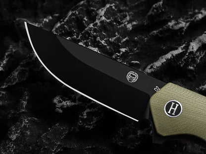 Holtzman's Gorilla Survival The Pathfinder Folding Pocket Knife Giftset for Men and Women (Green and Silver)