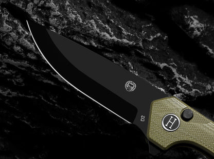 Holtzman's Gorilla Survival The Vector Folding Pocket Knife Giftset for Men and Women (Green and Black)
