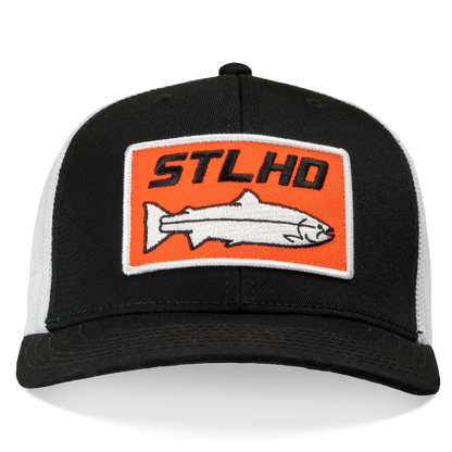 STLHD Standard White & Black Trucker Snapback Hat