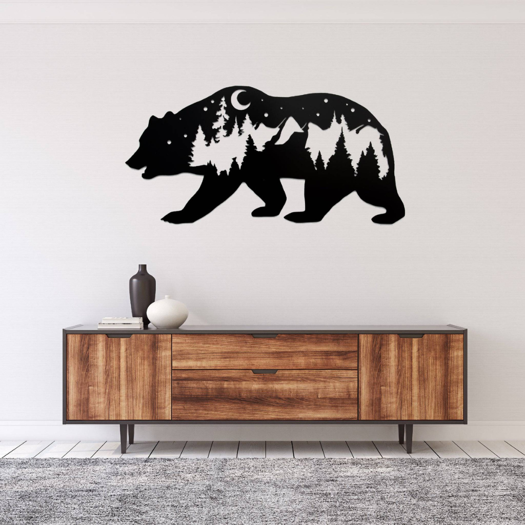 MetalPlex - Bear - Metal Wall Art