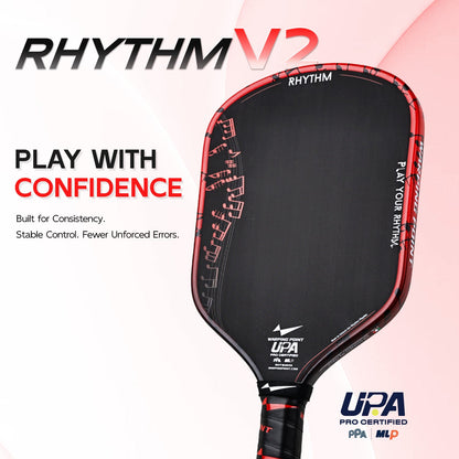 Warping Point Rhythm Hybrid Pickleball Paddle – Red