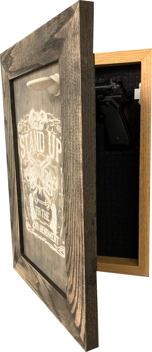 Bellewood Designs - Stand Up for the 2nd Amendment Hidden Gun Storage Firearm Concealment Wall Decor
