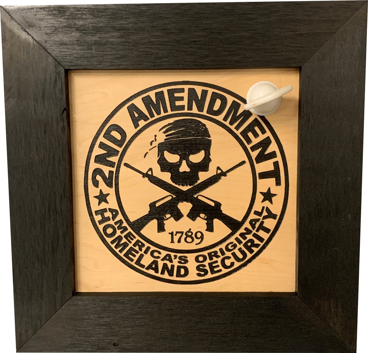Bellewood Designs - Second Amendment Hidden Gun Safe, 2nd Amendment Skull Concealment Shelf