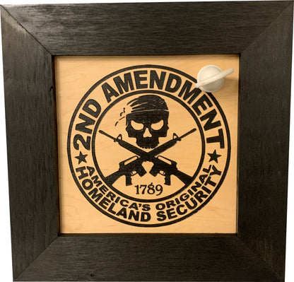 Bellewood Designs - Second Amendment Hidden Gun Safe, 2nd Amendment Skull Concealment Shelf