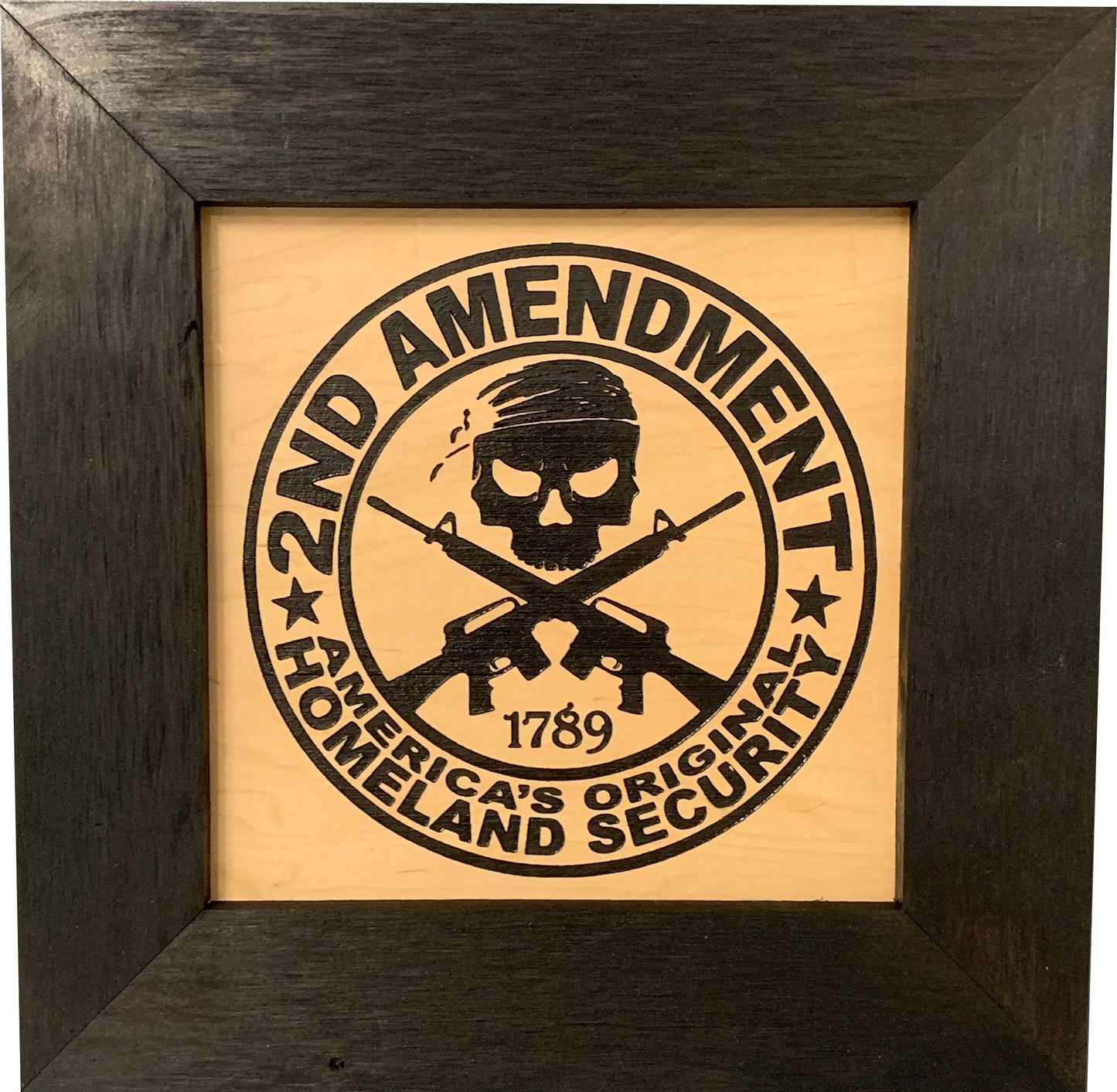 Bellewood Designs - Second Amendment Hidden Gun Safe, 2nd Amendment Skull Concealment Shelf