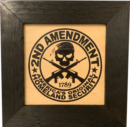 Bellewood Designs - Second Amendment Hidden Gun Safe, 2nd Amendment Skull Concealment Shelf