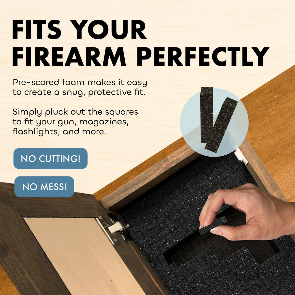 Bellewood Designs - 2nd Amendment Wall Mounted Gun Safe