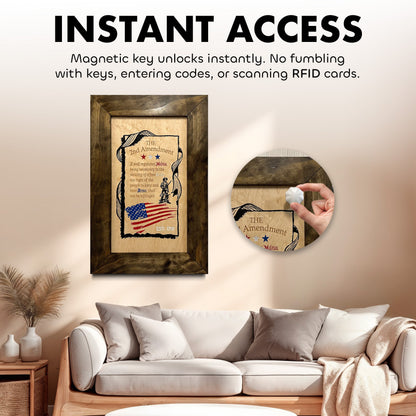 Bellewood Designs - 2nd Amendment Wall Mounted Gun Safe