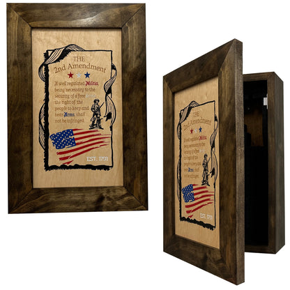 Bellewood Designs - 2nd Amendment Wall Mounted Gun Safe