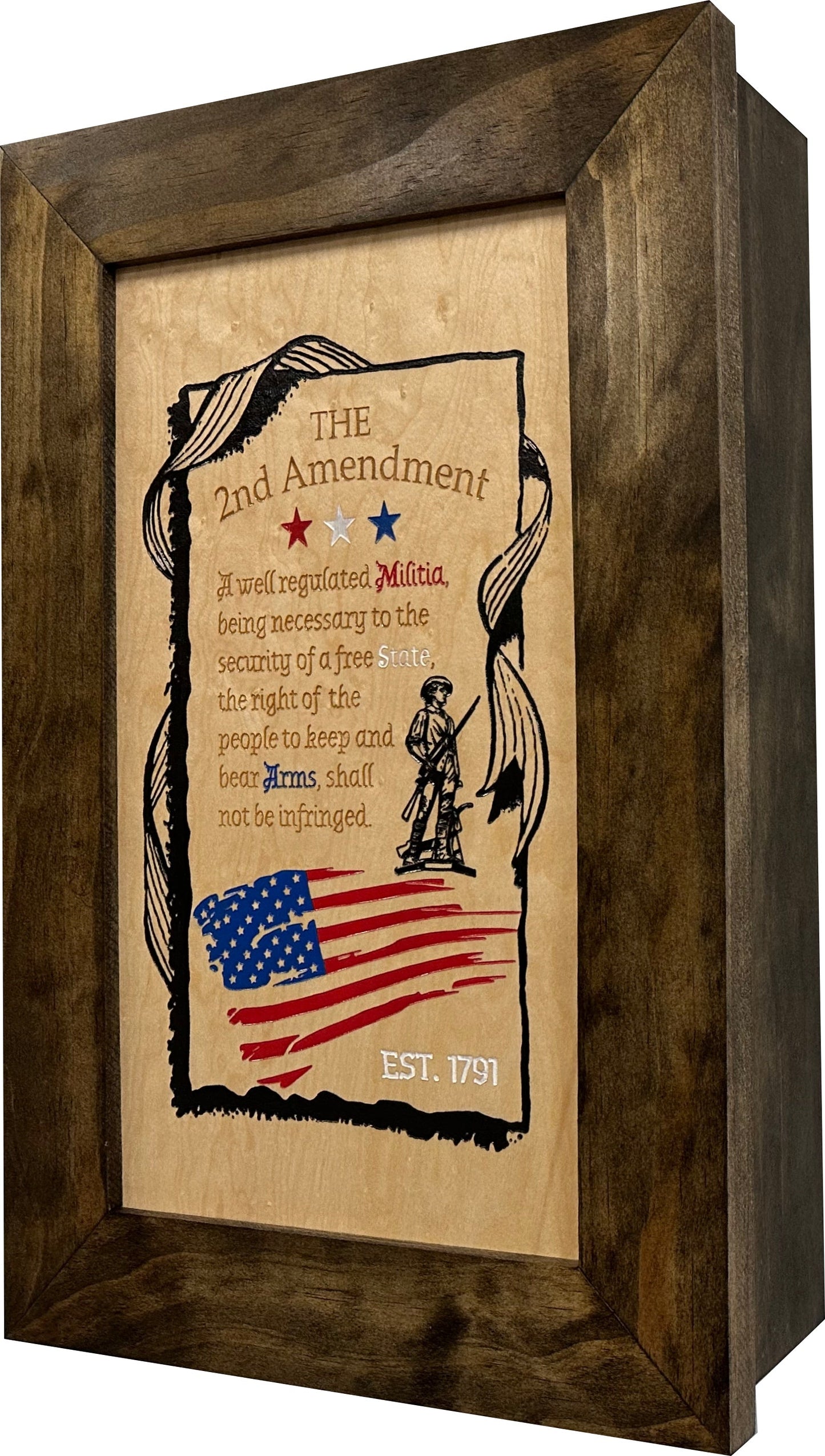 Bellewood Designs - 2nd Amendment Wall Mounted Gun Safe