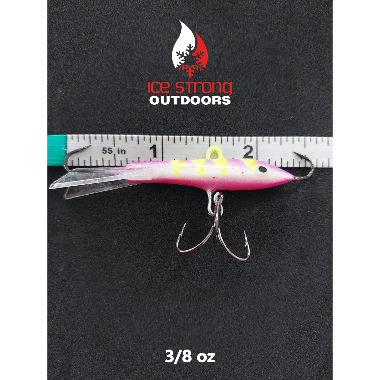 Ice Strong Outdoors - Glow Custom Bay Jiggers -  3/8 oz and 1/2 oz