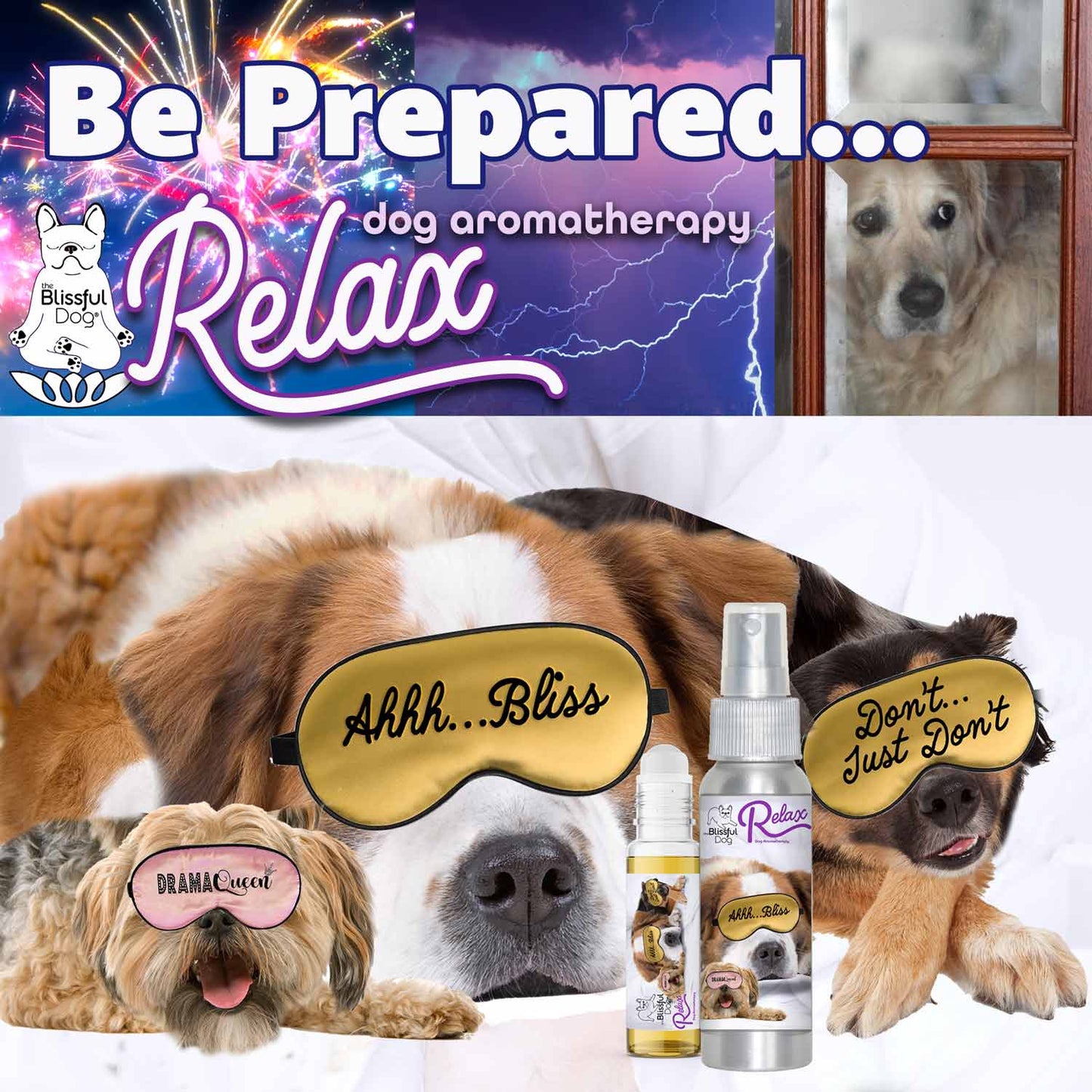 The Blissful Dog 3 Cute Puppies Relax Dog Aromatherapy