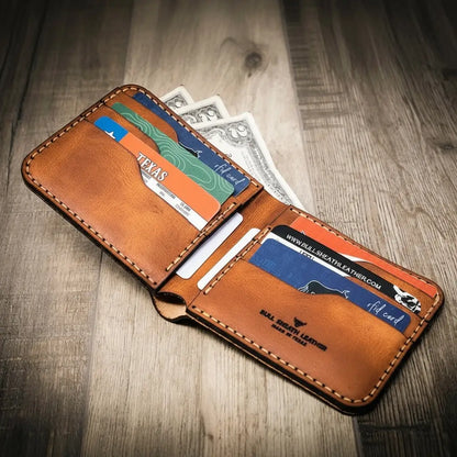 Bull Sheath Leather Big Bend Bifold Wallet