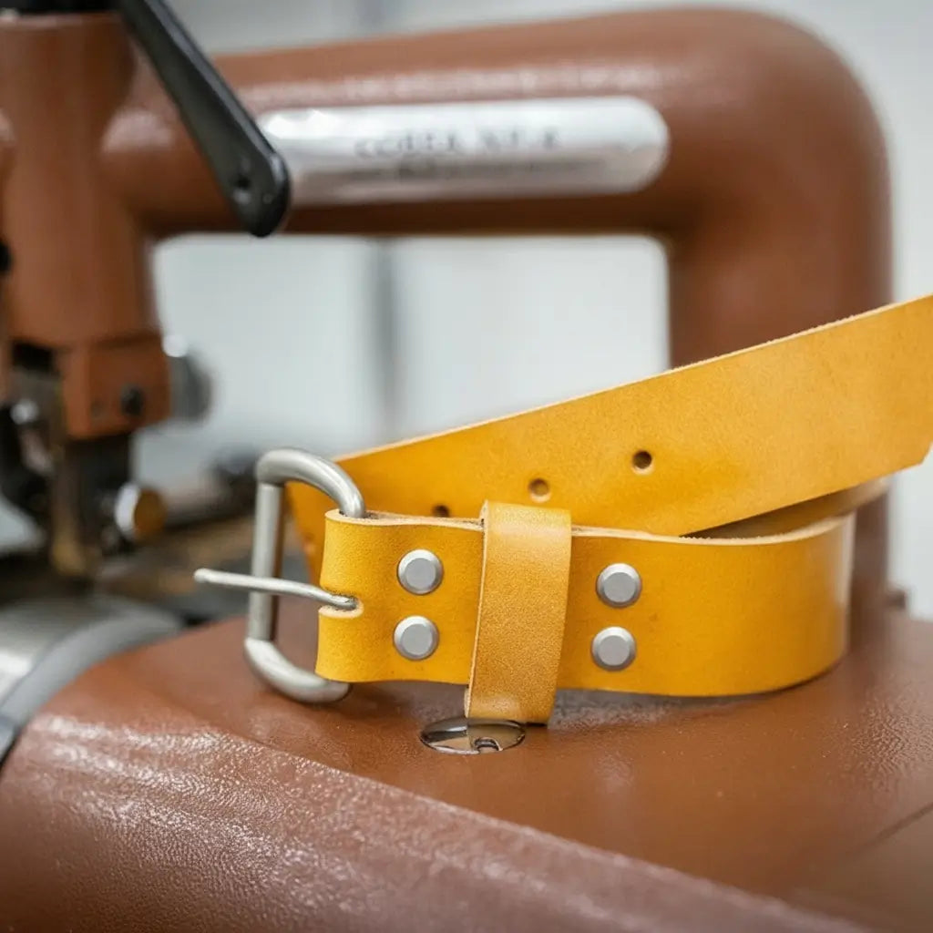 Bull Sheath Leather Men's Leather Belt - Saddle Tan