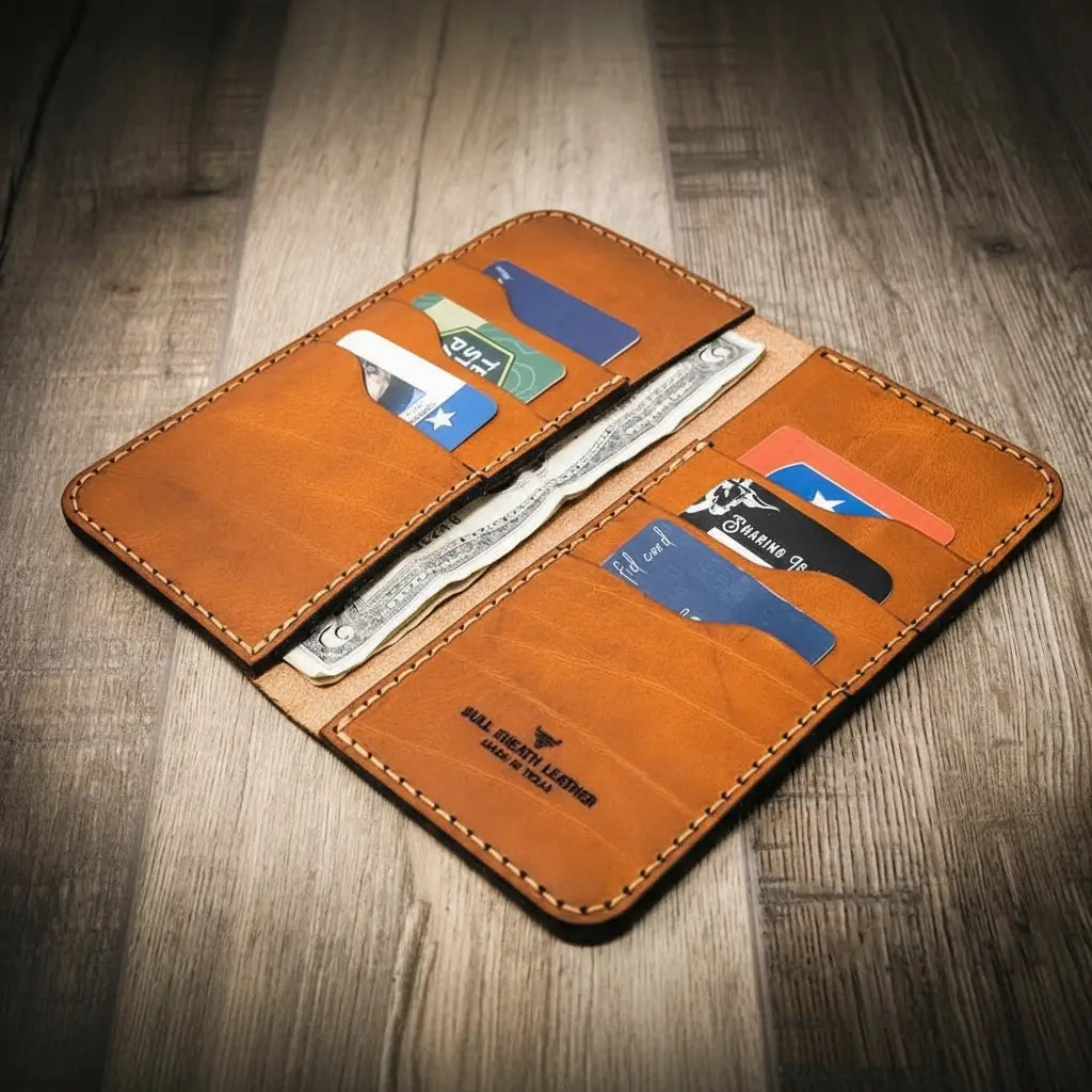 Bull Sheath Leather The Houstonian Long Wallet