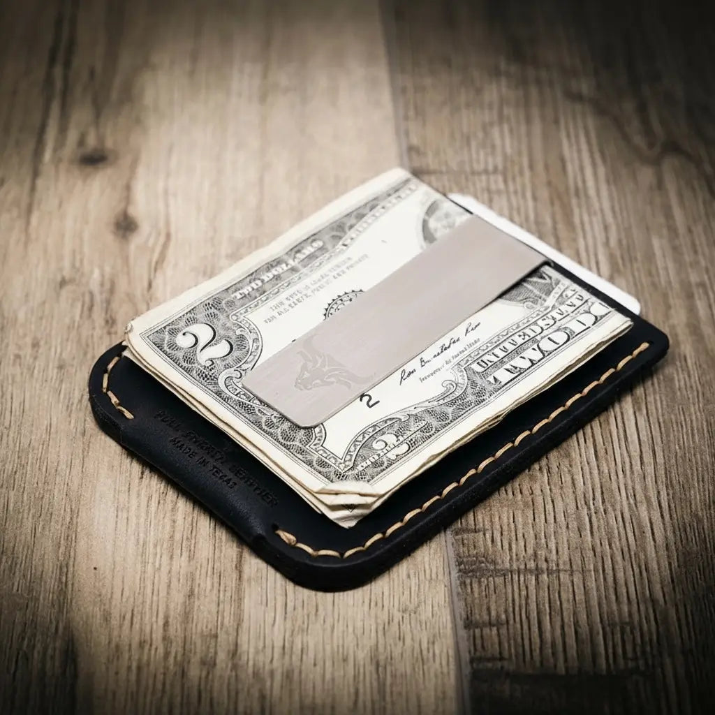 Bull Sheath Leather The Keller Money Clip