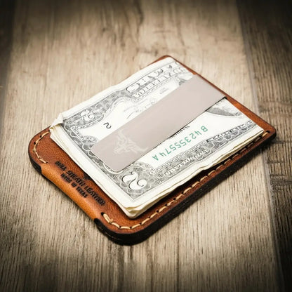 Bull Sheath Leather The Keller Money Clip
