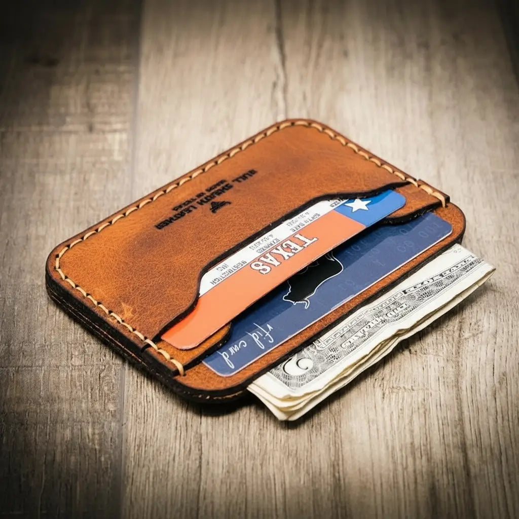 Bull Sheath Leather Pflugerville Card Wallet