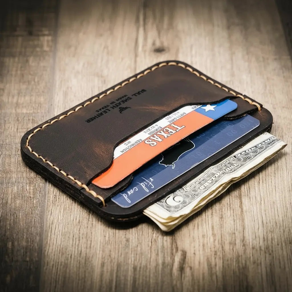 Bull Sheath Leather Pflugerville Card Wallet