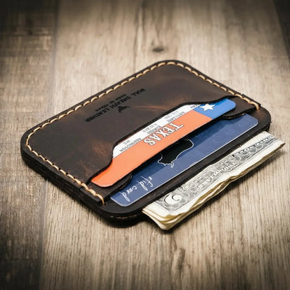Bull Sheath Leather Pflugerville Card Wallet