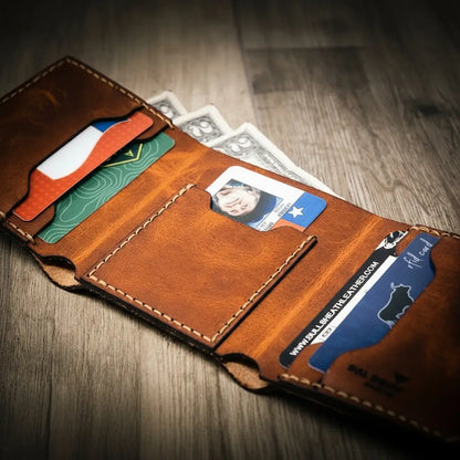 Bull Sheath Leather The Trinity Trifold Wallet