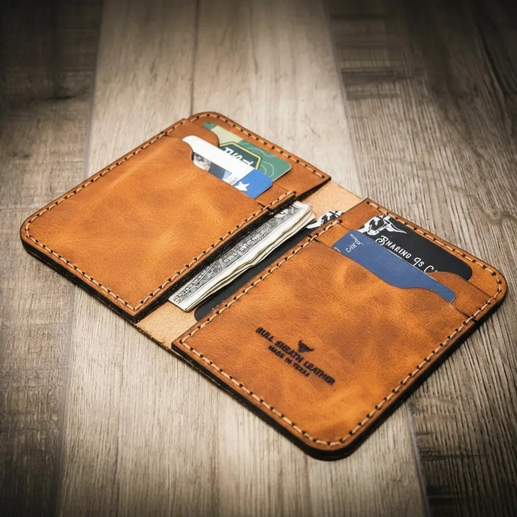 Bull Sheath Leather The Tyler Vertical Wallet