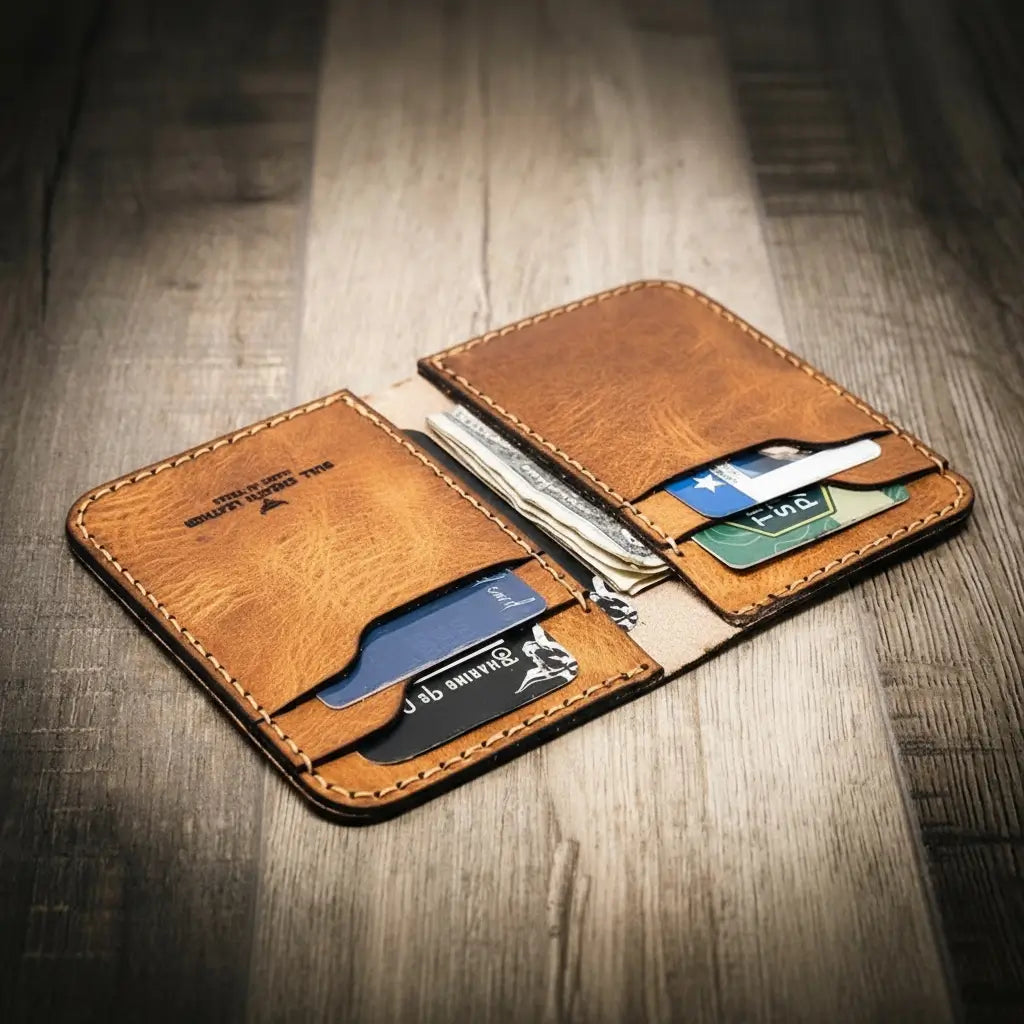Bull Sheath Leather The Tyler Vertical Wallet