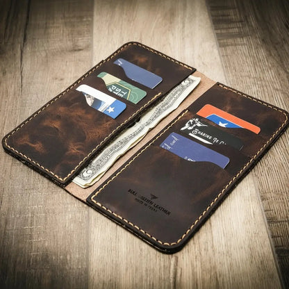 Bull Sheath Leather Western Long Wallet