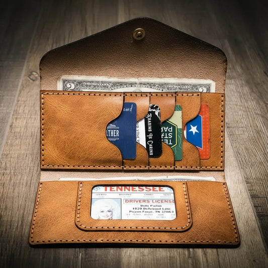 Bull Sheath Leather Sugar Land Clutch Wallet